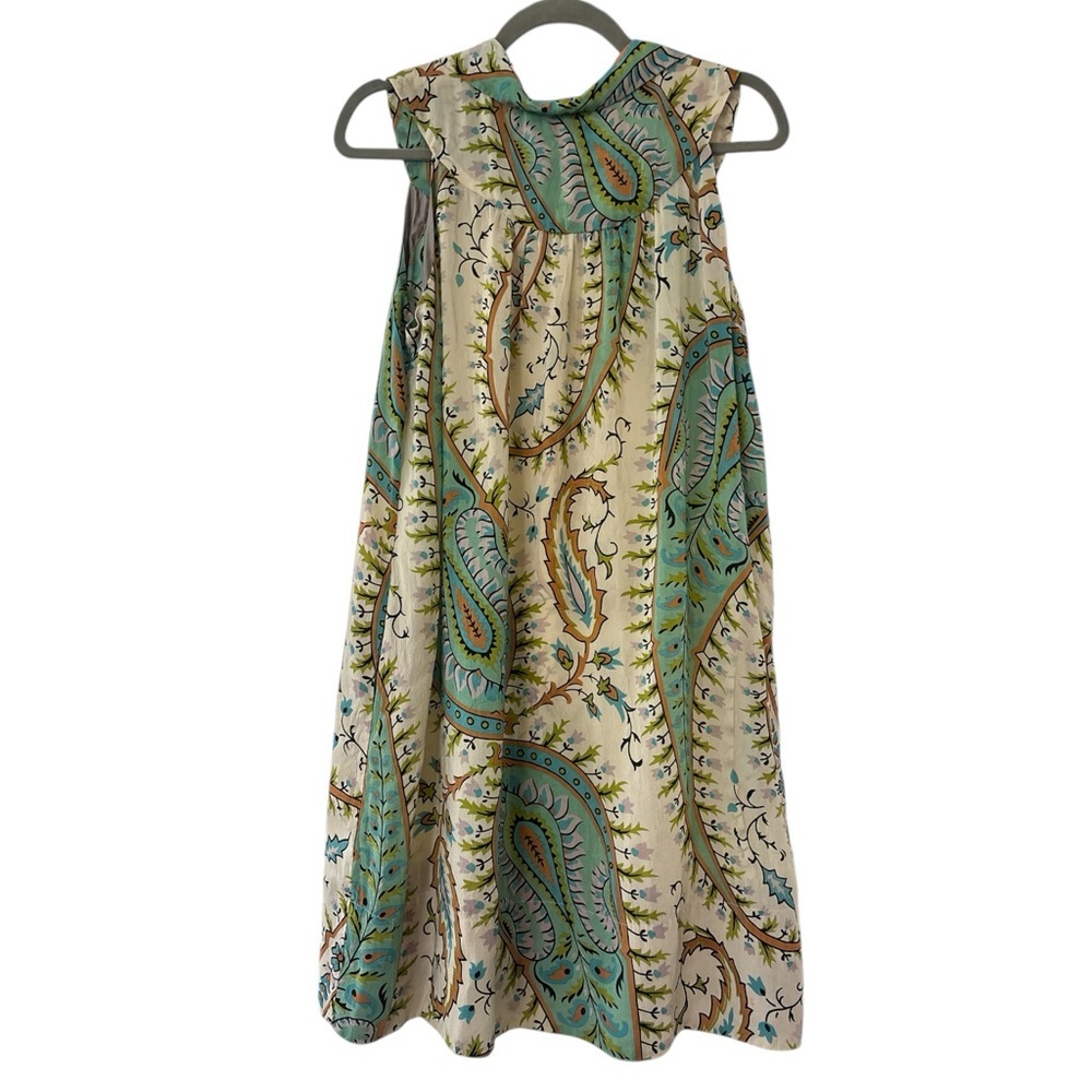 Johnny Was Paisley Floral Sleeveless Collared Knee Length Dress Size Medium - Picture 5 of 5